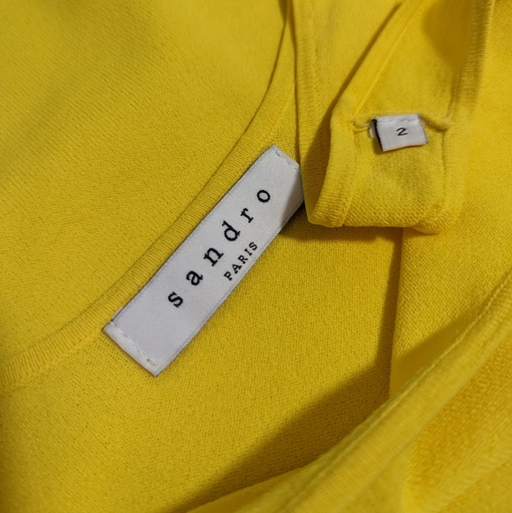 Sandro Paris Sibella Sunshine Yellow Knit Sleeveless Top - Picture 9 of 11